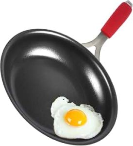 10 Inch Nonstick Frying Pan, Tri-Ply Clad Stainless Steel Skillet with Reinforced Coating, Detachable Handle with Sleeve, Dishwasher & Oven Safe, Induction Compatible, PFOA-Free