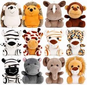 12 Pack Small Stuffed Animals Bulk,4.5 Inch Mini Plush Toys School Prize
