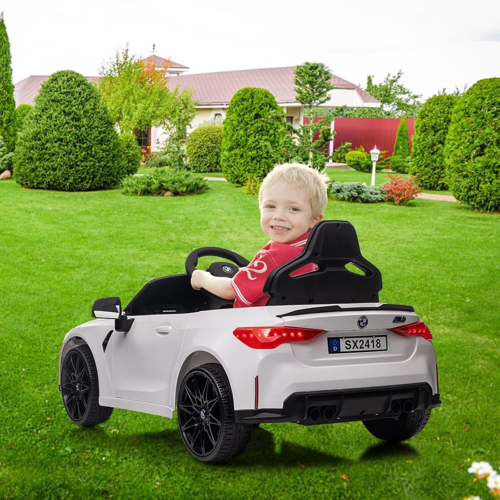 12V Ride On Car for Kids，Licensed BMW M4 Battery Powered Vehicle Car