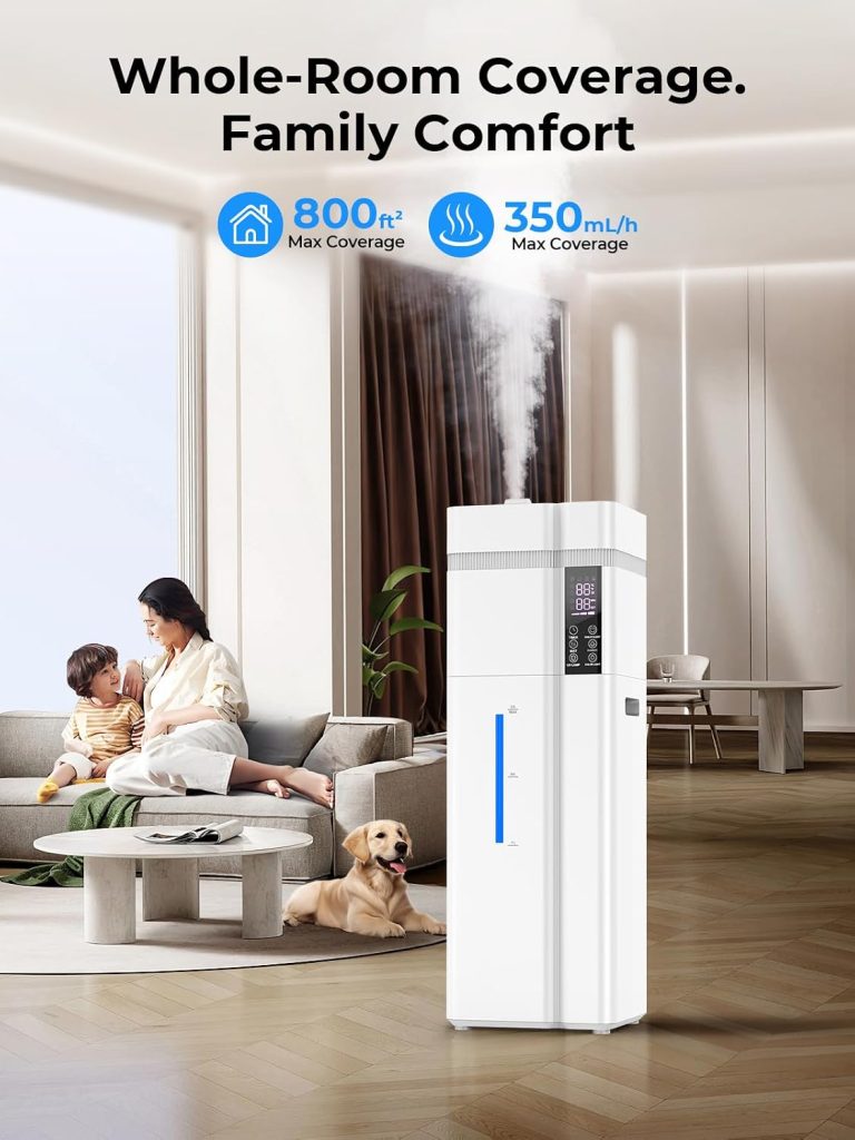 13L/3.43Gal Humidifier Large Room, 800ft² Coverage, 100H Runtime
