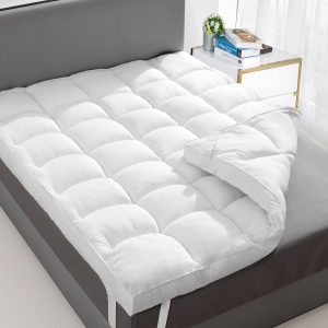 1400 GSM Queen Mattress Topper, Extra Thick Cooling Pillow Top Plush Pad