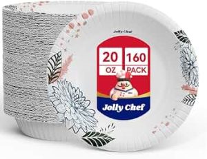 160 Count Paper Bowls 20 oz with Floral Print