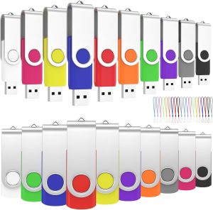 16GB Flash Drive 20 Pack, ABLAZE USB 2.0 Memory Stick with Lanyards
