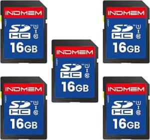 16GB SD Card, 5 Pack SDHC Memory Cards UHS-I U1 Class10 Secure Digital Card
