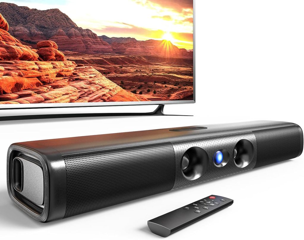 17-Inch Sound Bar, Dual Bass Ports for Deep Bass, 90W Peak Power