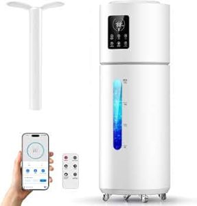 17L/4.5Gal Smart Humidifier Large Room Bedroom up to 1600 sq.ft, 120H Cool Mist Whole House Humidifier with App & Remote, Top-Fill, Aroma Diffuser, 35dB, 8H Timer, Night Light for Home, Office, Plants