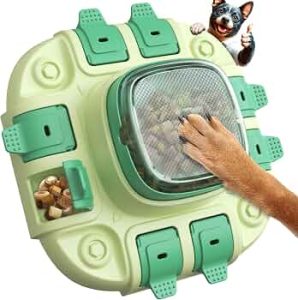 2 Levels Dog Puzzle Toy, Interactive Slow Feeder & Treat Dispenser