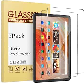 2-Pack Screen Protector for All-New Fire HD 10 / Fire HD 10 Plus /10 Kids Pro/ 10 Kids Tablet 10.1 inch (13th/11th Generation, 2023/2021 Release) 9H Hardness Tempered Glass Guard