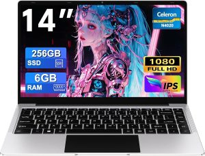 2026 Laptop with Win 11 256GB SSD N4020 Processor (Up to 2.8GHZ)-Silver