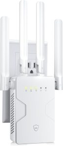 2026 New WiFi Extender Internet Booster for Home, Long Range up to 18ksq.ft, Wireless Internet Repeater Routers Signal Amplifier for Home, 15X Speed Access Point Ethernet Port, Mesh WiFi, 1-Tap Setup