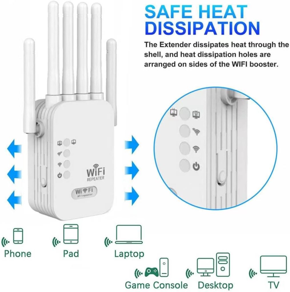 2026 WiFi Extender Signal Booster for Home Long Range Up to 12880 sq. ft & 108 Devices, WiFi Extender Signal Booster, Internet Booster, Long Range WiFi Extender,Quick Setup