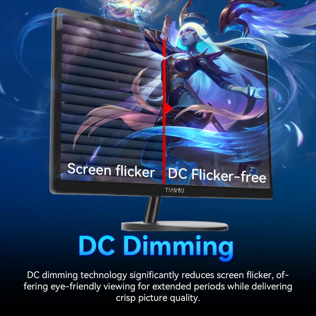 22 Inch Computer Monitor FHD 1080p IPS 75Hz FreeSync HDMI Gaming