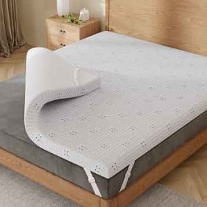3 Inch Gel Infused Memory Foam Mattress Topper Queen Size, White