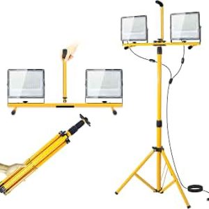 30000-Lumen Lighting – 30,000-Lumen Dual-Head LED Work Light with Tripod Stand (Lighting)