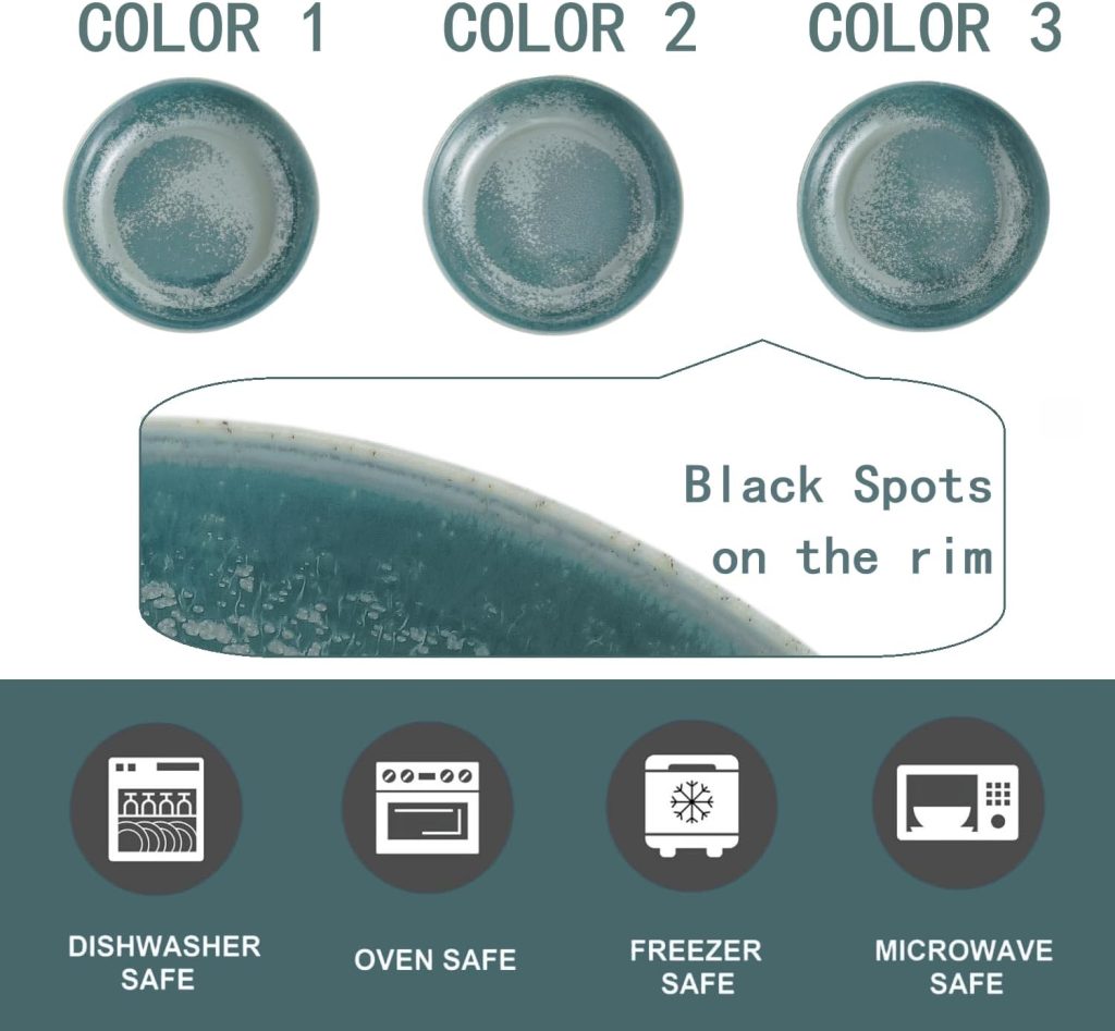 30oz Ceramic bowls set of 4-8″ serving bowls for Kitchen,Pasta,Salad-Dishwasher & Microwave Safe Perfect for Housewarming, Thanksgiving, Christmas-Teal Green