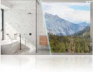 32 Inch Smart Mirror TV, 4K UHD Waterproof LED TV for Bathrooms and Hotels