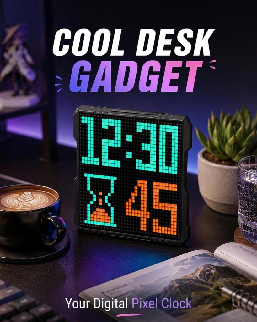 32×32 LED Pixel Art Display, USB Powered Gaming Desk Decor with App