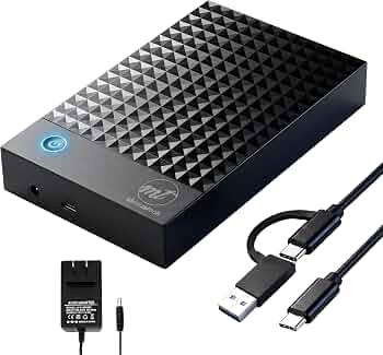 4TB Desktop External Hard Drive (NOT-Portable) — Vault USB-C 3.1 (5Gbps) High-Speed HDD for PC, Mac, Laptop & Console, Mains-Powered Backup Storage, 2-Year Warranty