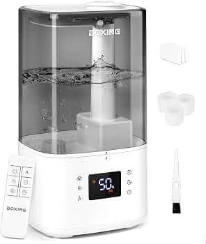 6L Warm&Cool Mist Humidifier, Humidistat, Auto Mode, Remote,Timer