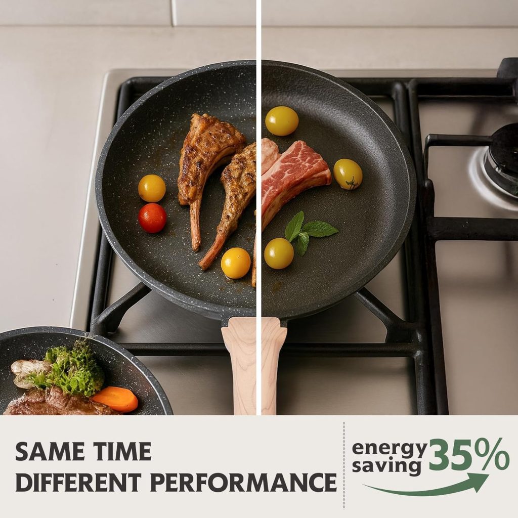 8 inch Nonstick Frying Pan Skillet, Non Stick Granite Fry Pans