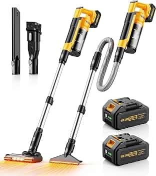 8000mAh Cordless Vacuum Cleaner with 2 Batteries, 700W Powerful Suction, 90 Inch Extension Tube & 2L Dust Cup, 7 in 1 Stick Vacuum for Home, Hardwood Floor, Pet Hair, Dorm