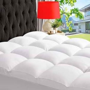 ABENE Queen Mattress Topper, Thick Pillow Top Mattress Pad, Plush Comfort