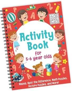 Activity Book For 5-6 Year Olds: Mazes, Spot the Difference, Math Puzzles, Picture Puzzles, and More!: (Gift Idea for Girls and Boys)