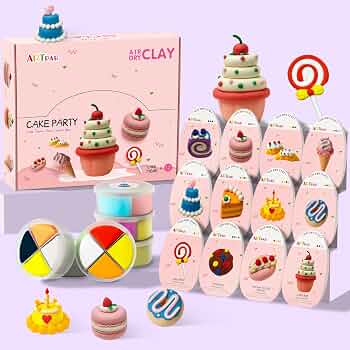 Air Dry Clay Kit,Modeling Clay for Kids,12 Box Cakes Magic Clay Set