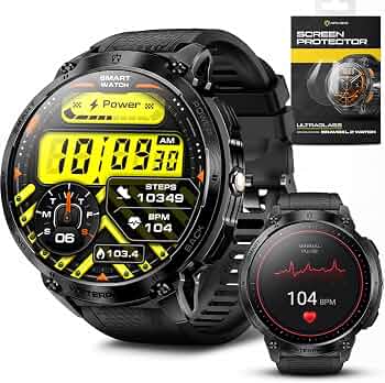 ALPHAGEAR Bravo XL 2 Rugged Smartwatch for Men, Large Screen Tactical Watch