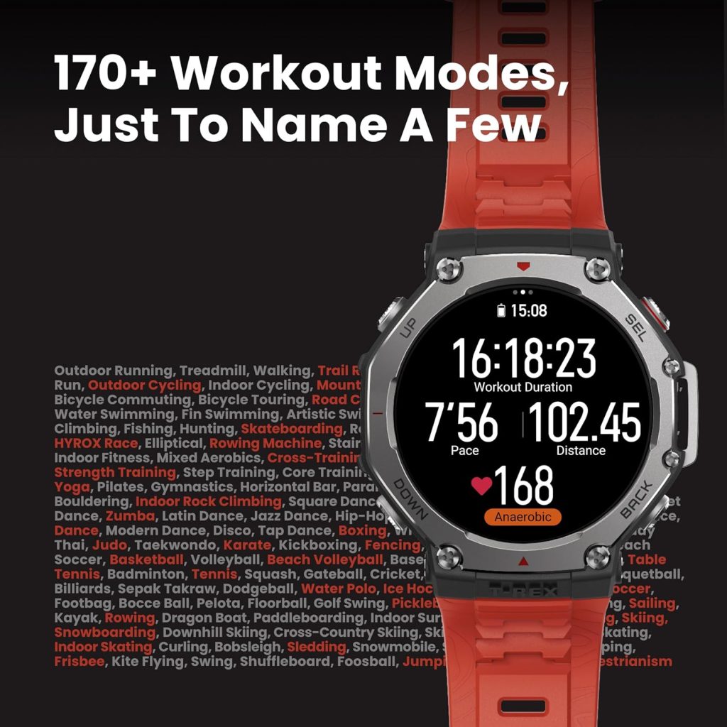Amazfit T-Rex 3, Smart Watch, 1.5″ AMOLED Display, GPS, iOS/Android