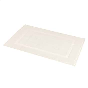 Amazon Basics Banded Bathroom Bath Rug Mat, Machine Washable, Super Absorbent, 100% Cotton, 20″ W x 31″ L, Cream