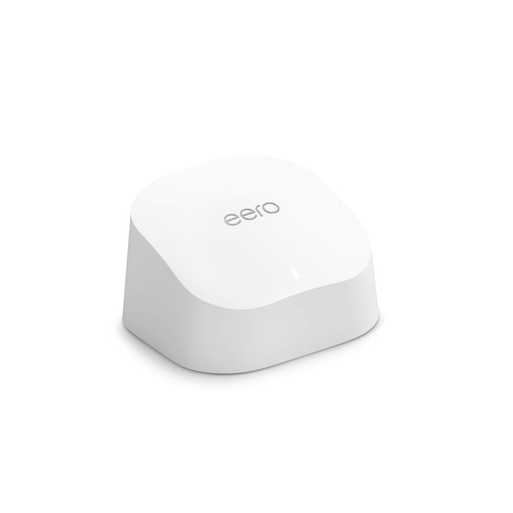 Amazon eero 6 mesh wifi extender with 1-month free eero Plus (auto-renews) – Add up to 1,500 sq. ft. of Wi-Fi 6 coverage to your existing eero mesh wifi network