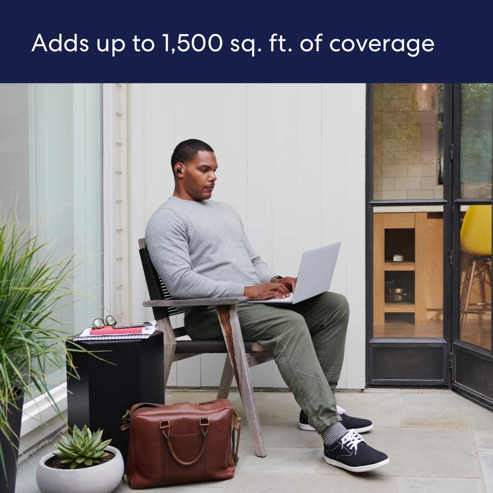 Amazon eero 6 mesh wifi extender with 1-month free eero Plus (auto-renews) – Add up to 1,500 sq. ft. of Wi-Fi 6 coverage to your existing eero mesh wifi network