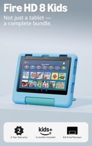 Amazon Fire HD 8 Kids Tablet – 8-inch – 64GB – Blue – Ages 3-7