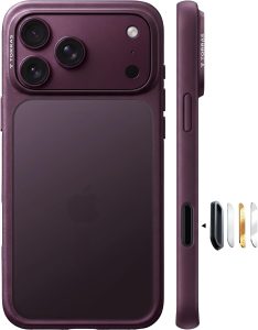 TORRAS Shockproof for iPhone 18 Pro Case Burgundy Purple, 2026 Upgraded