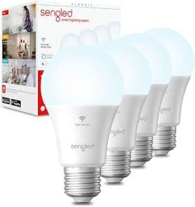 Sengled WiFi Light Bulb – Smart Bulbs That is Compatible with Google Assistant, A19 Daylight (5000K) – No Hub Required, 800LM 60W High CRI)60 Equivalent, 4 Count (Pack of 1)