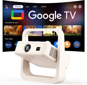 Official Google TV Smart Projector with Stand, Movie Projector