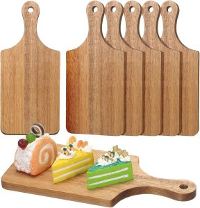 6 Pcs Wood Cutting Boards for Crafts, Acacia