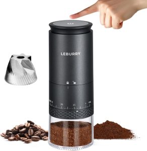 Burr Coffee Grinder – Portable Espresso Grinder for Travel, Camping