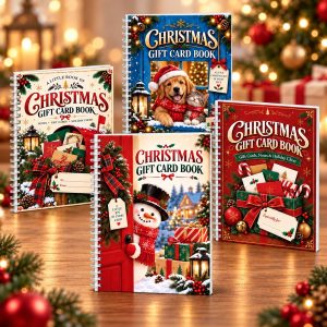 Christmas Gift Card Holder Books – 4 Pack