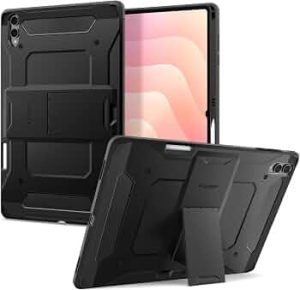 Spigen for Galaxy Tab S12 Ultra / S11 Ultra Case (2026/2025), Tough Armor Pro Protective Hard Shell with Kickstand and Built-in S Pen Holder, Dual-Layer Protection, 14.6 Inch, Black