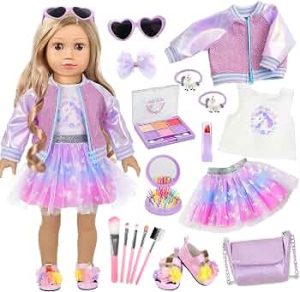 American 18 Inch Doll Makeup Accessories and Clothes Outfit Sets (No Dolls)
