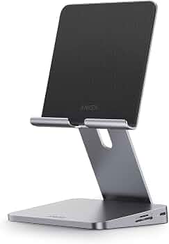 Anker USB C Hub for iPad, 551 USB-C Hub (8-in-1), with Foldable Tablet Stand, iPad Pro Dock, 4K HDMI, 2 USB-A Data Ports, for iPad Pro 5th Gen/iPad Air 5th Gen/iPad mini 6th and Later (Silver)
