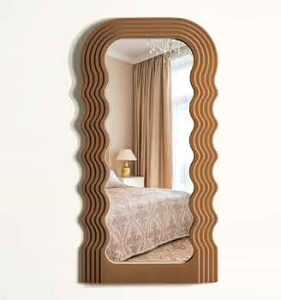 Arch Decorative Wall Mirror for Cozy Home Bedroom Decor,14×28,Brown