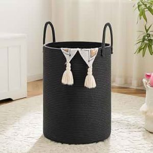 Artfeel Laundry Basket,Cotton Rope Woven Clothes Hamper for Nursery,60L