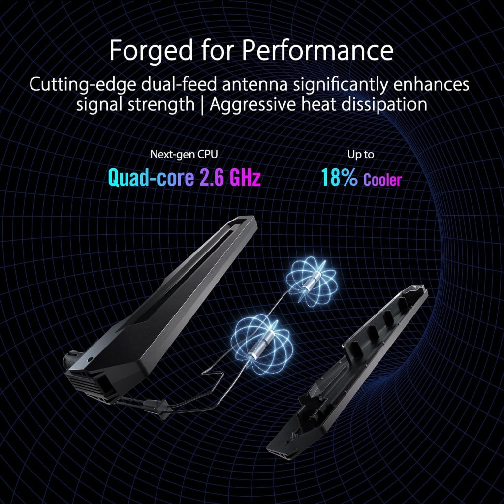 ASUS ROG Rapture GT-BE98 Pro WiFi 7 Gaming Router – Quad-Band, 30Gbps, Mesh