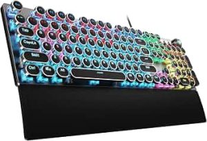AULA F2088 Typewriter Style Mechanical Gaming Keyboard Wired, 104 Keys