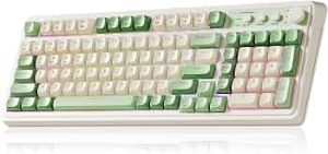 AULA S99 Gaming Keyboard, Wireless Green Creamy Computer Keyboards