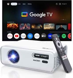 Aurzen EAZZE D1G 4K Supported Google TV Smart Projector w/ WiFi & Bluetooth