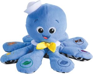 Baby Einstein Octoplush Musical Huggable Stuffed Animal Plush Toy, Learn Colors in 3 Languages, Blue, 11″ Age 3 Month and up